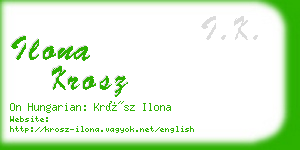 ilona krosz business card